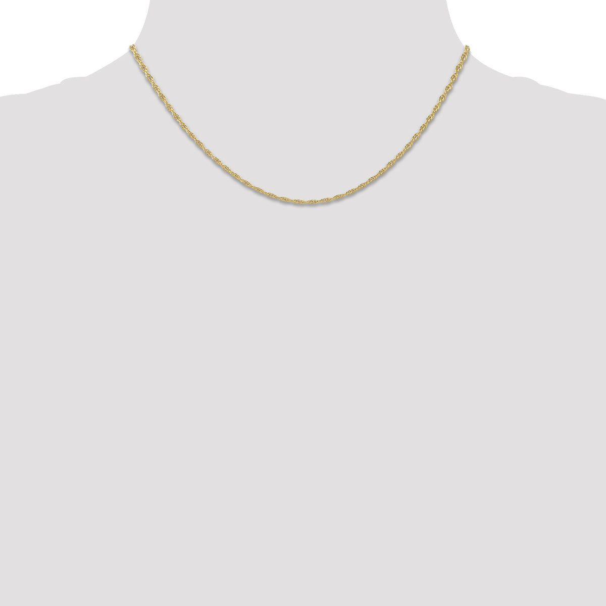 14K 1.55mm Carded Cable Rope Chain-11RY-16
