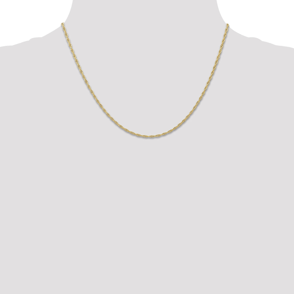 14K 1.55mm Carded Cable Rope Chain-11RY-18