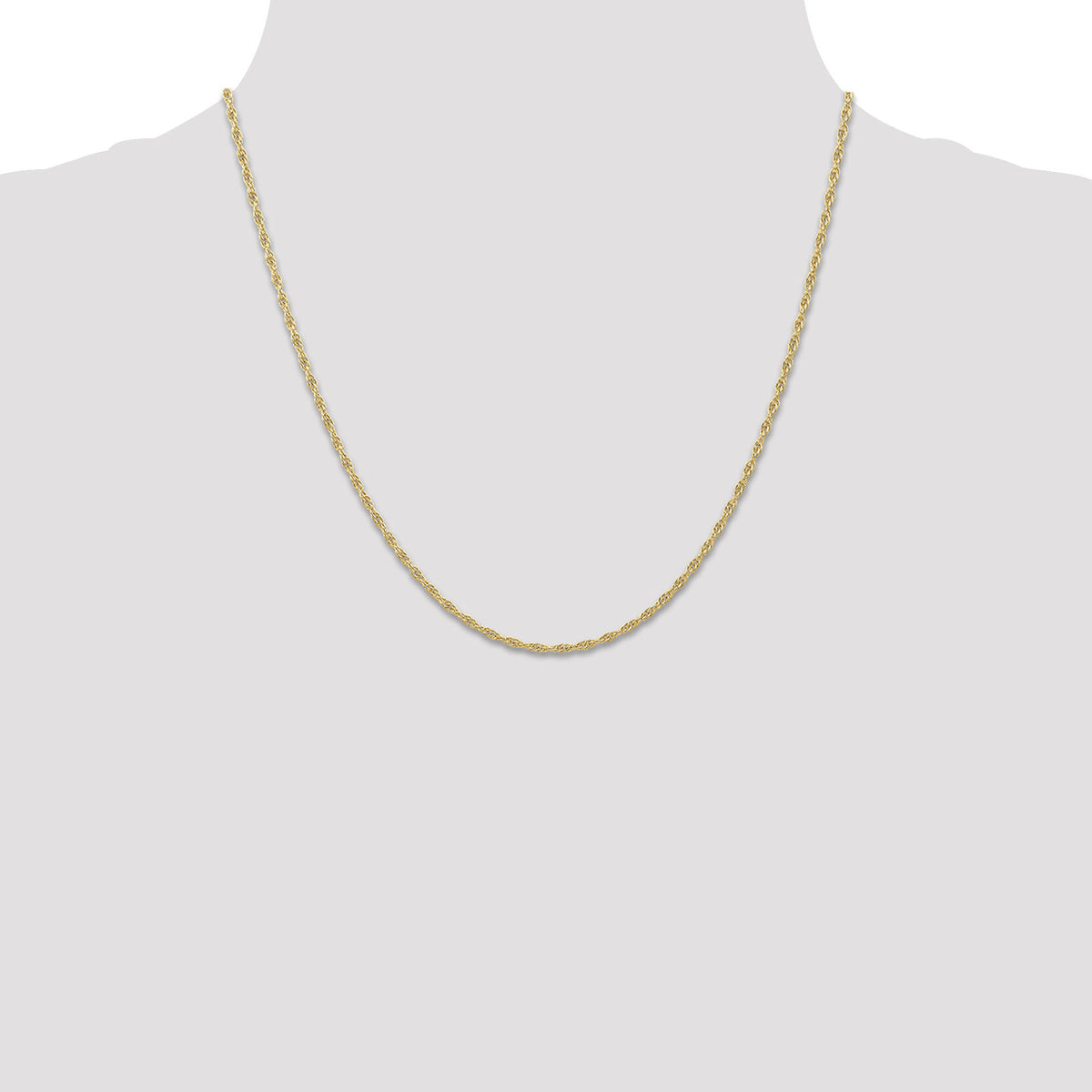 14K 1.55mm Carded Cable Rope Chain-11RY-20