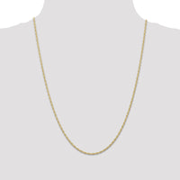 14K 1.55mm Carded Cable Rope Chain-11RY-24