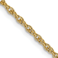 14K 1.55mm Carded Cable Rope Chain-11RY-20
