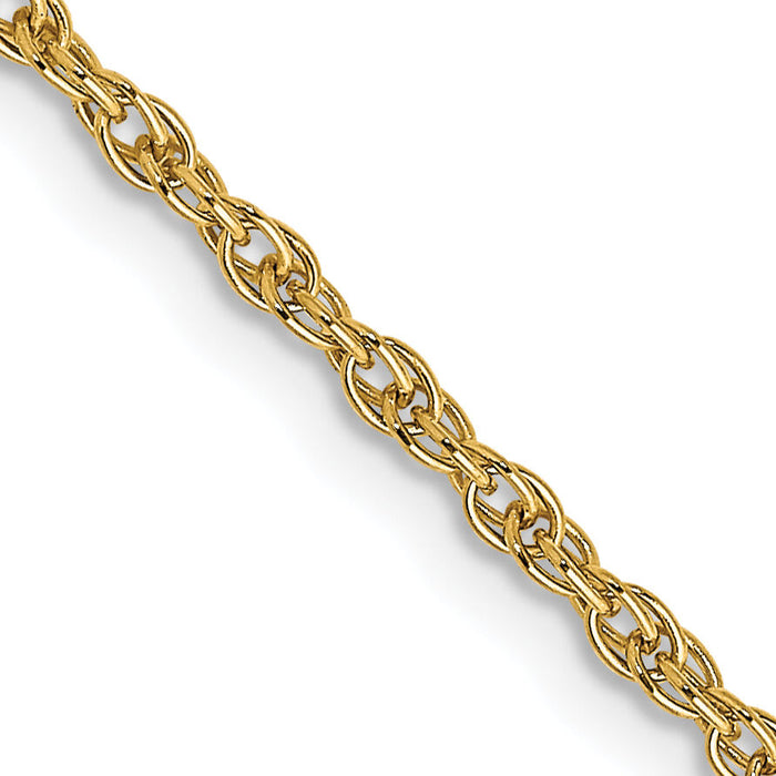 14K 1.55mm Carded Cable Rope Chain-11RY-24