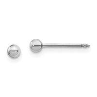 Inverness 14k White Gold 3mm Ball Post Earrings-125E