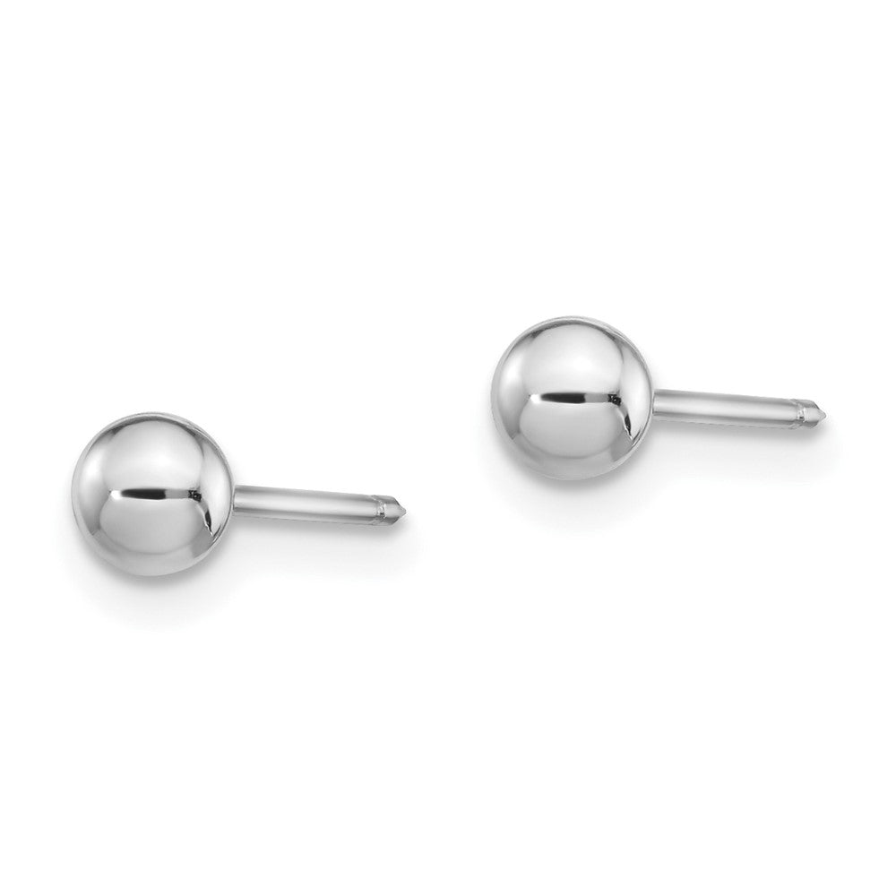 Inverness 14k White Gold 4mm Ball Post Earrings-126E