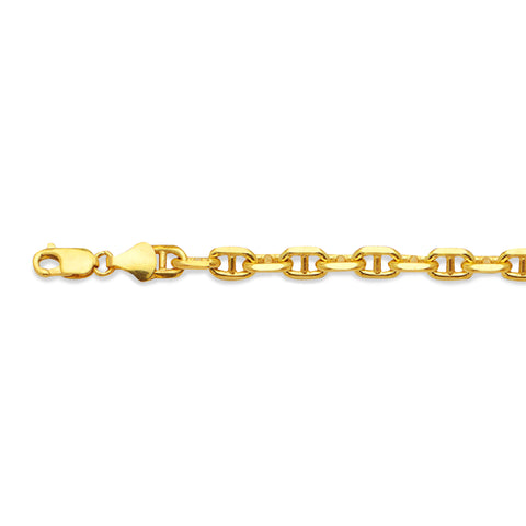 14KT YELLOW GOLD SOLID MARINER CHAIN