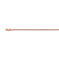 10K 2.5MM ROSE GOLD SOLID DC ROPE 20" CHAIN NECKLACE (AVAILABLE IN LENGTHS 7" - 30")