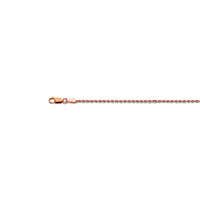 10K 2MM ROSE GOLD SOLID DC ROPE 16" CHAIN NECKLACE (AVAILABLE IN LENGTHS 7" - 30")