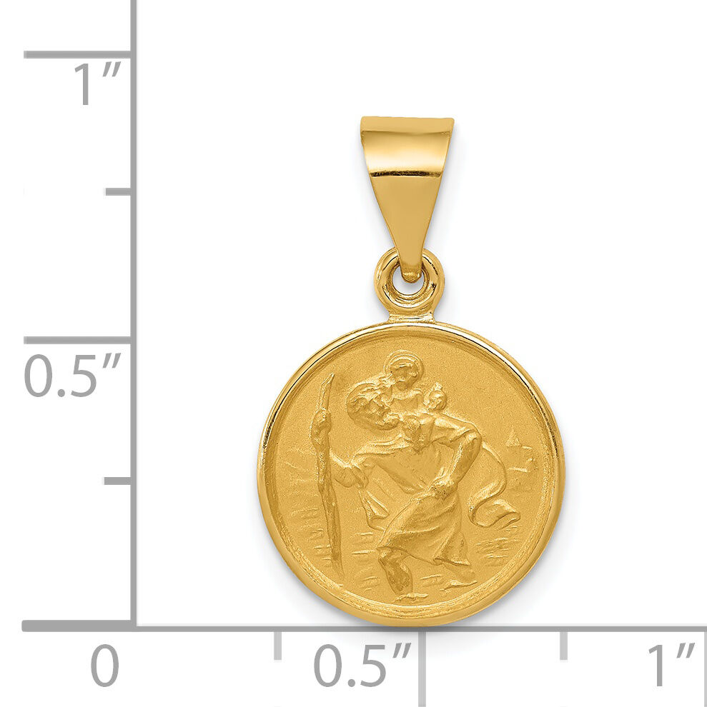 18k Saint Christopher Medal Pendant-18XR13