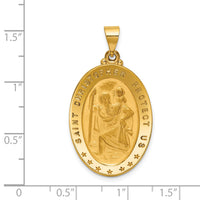 18k Saint Christopher Medal Pendant-18XR15