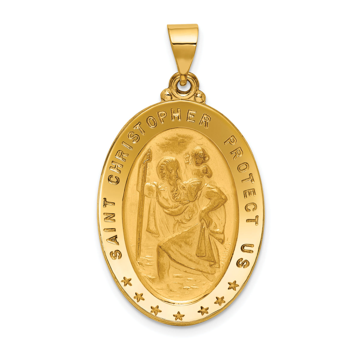 18k Saint Christopher Medal Pendant-18XR15