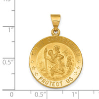 18k Saint Christopher Medal Pendant-18XR16