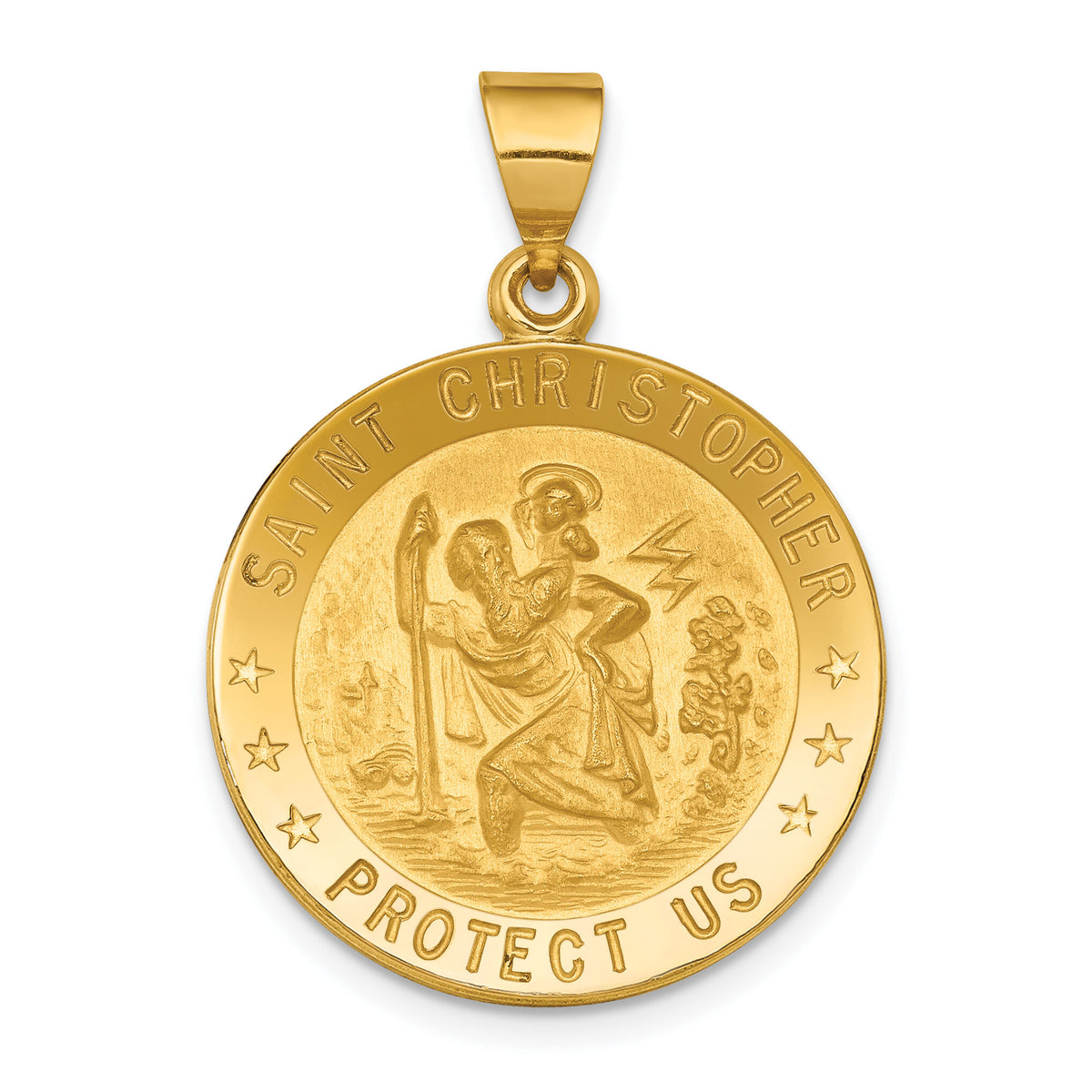 18k Saint Christopher Medal Pendant-18XR16