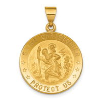 18k Saint Christopher Medal Pendant-18XR16