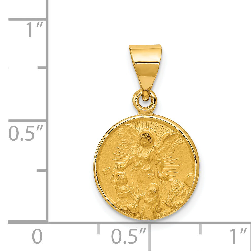 18k Guardian Angel Medal Pendant-18XR23