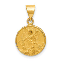 18k Guardian Angel Medal Pendant-18XR23