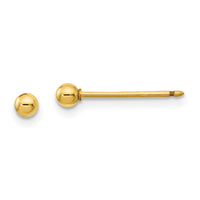 Inverness 14k Polished 3mm Ball Long Post Earrings-1E-LP