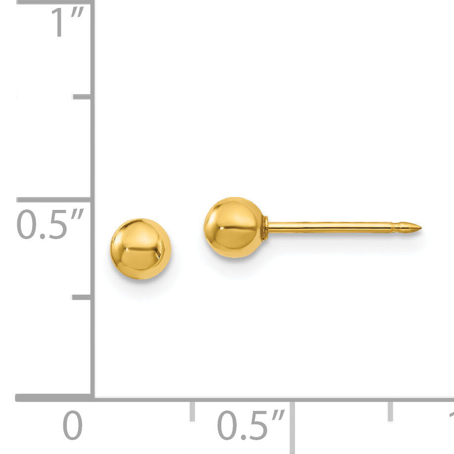 Inverness 18k 4mm Ball Post Earrings-241E