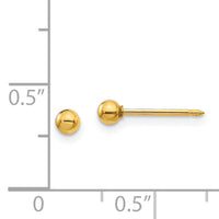 Inverness 18k 3mm Ball Post Earrings-242E