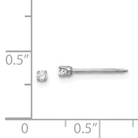 Inverness 18k White Gold 2mm CZ Earrings-259E