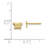 Inverness 14k 7mm Butterfly Earrings-269E