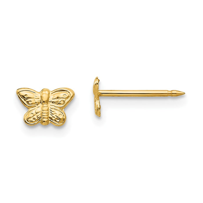 Inverness 14k 7mm Butterfly Earrings-269E