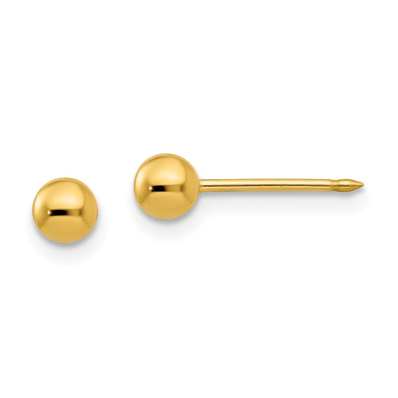 Inverness 14k 4mm Ball Post Earrings-2E