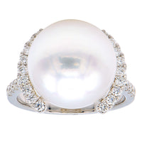 PEARL  & DIAMOND RING