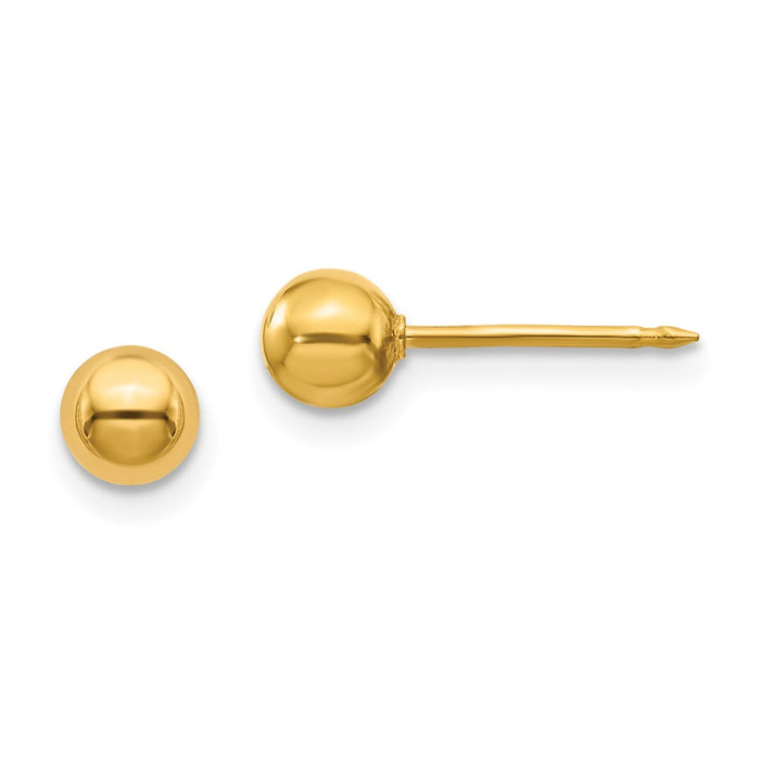 Inverness 14k 5mm Ball Post Earrings-3E