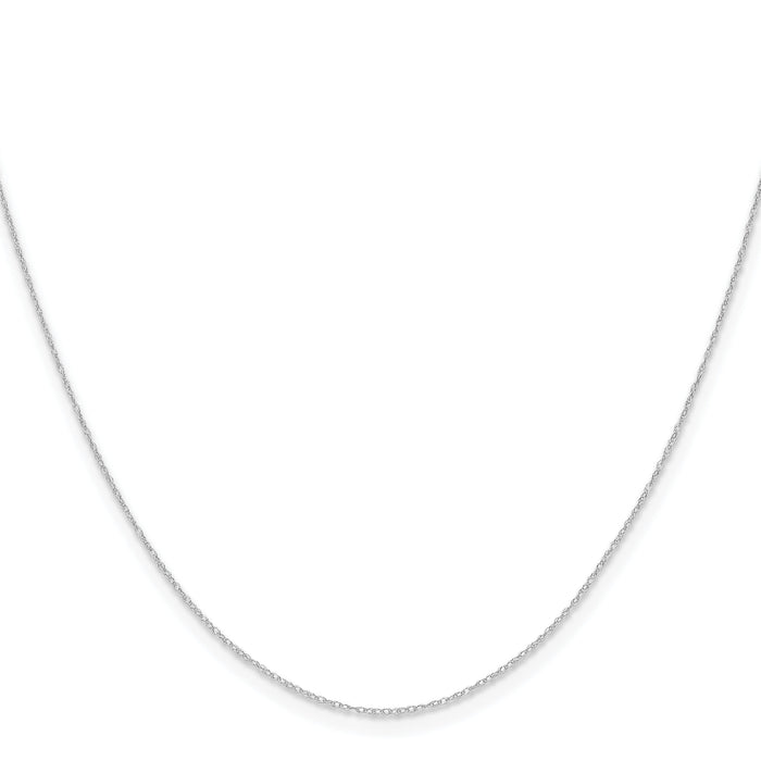 14k White Gold .4 mm Carded Cable Rope Chain-4RW-22