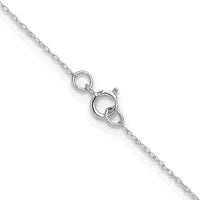 14k White Gold .4 mm Carded Cable Rope Chain-4RW-16