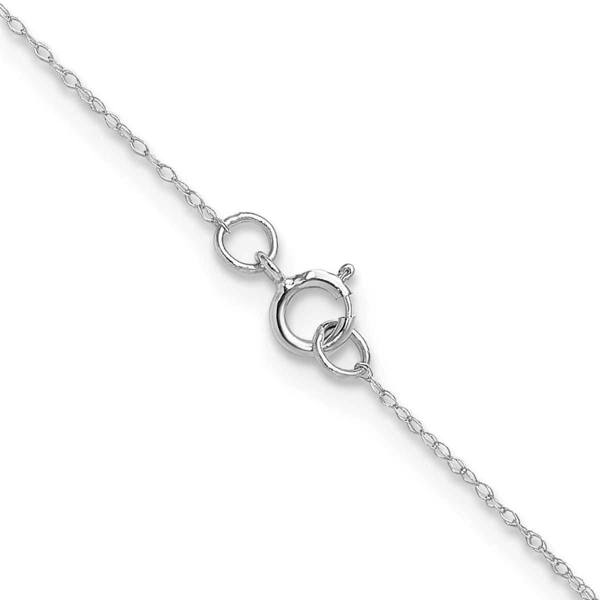 14k White Gold .4 mm Carded Cable Rope Chain-4RW-24