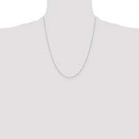 14k White Gold .4 mm Carded Cable Rope Chain-4RW-22