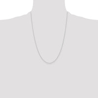 14k White Gold .4 mm Carded Cable Rope Chain-4RW-24