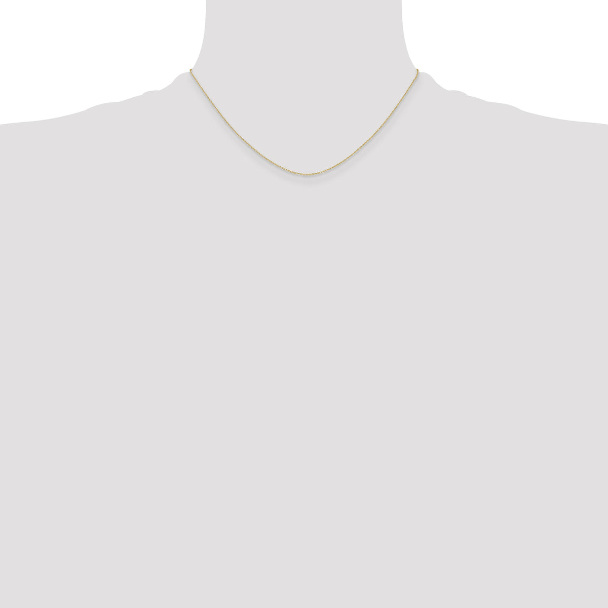 14k .4 mm Carded Cable Rope Chain-4RY-16