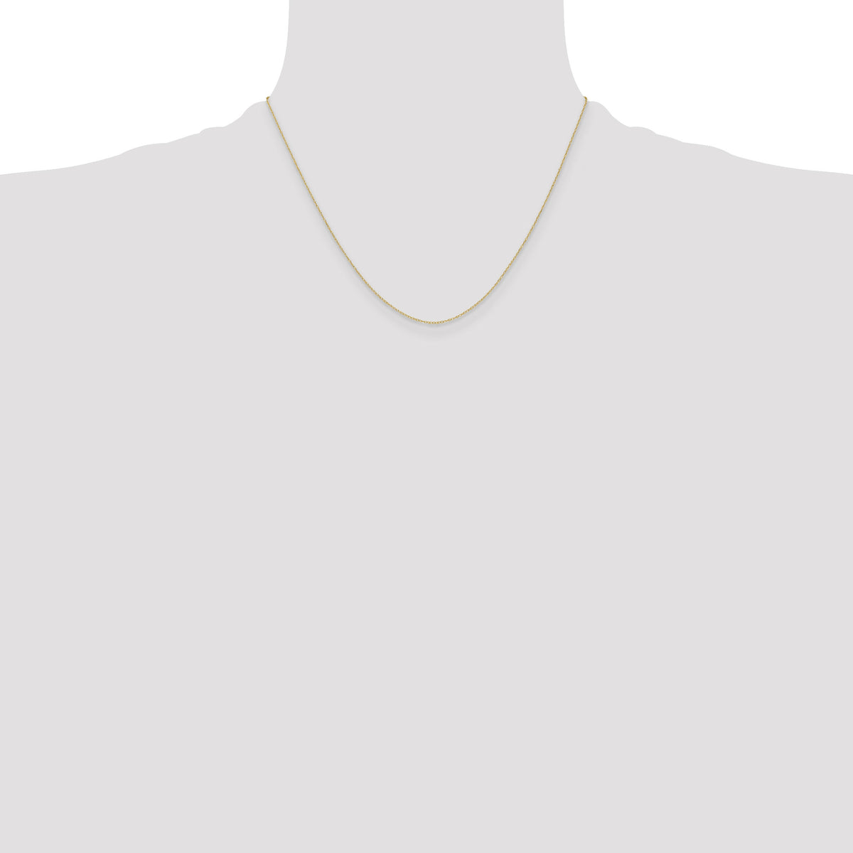 14k .4 mm Carded Cable Rope Chain-4RY-18