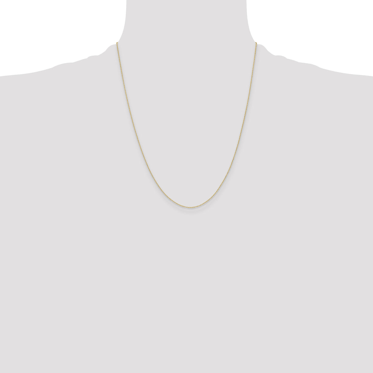 14k .4 mm Carded Cable Rope Chain-4RY-22