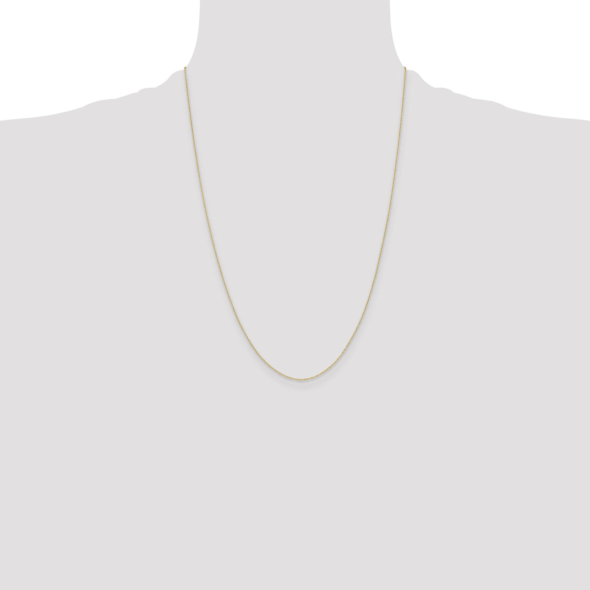 14k .4 mm Carded Cable Rope Chain-4RY-24
