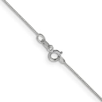 14k White Gold Carded .5mm Box Chain-5BW-16