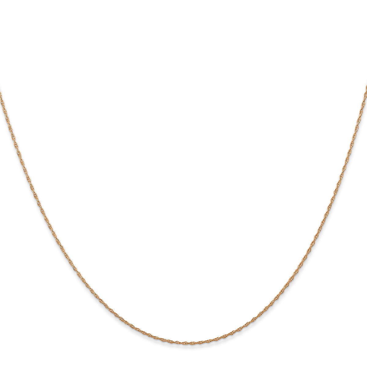 14k  Rose Gold .5 mm Carded Cable Rope Chain-5RR-13