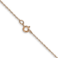 14k  Rose Gold .5 mm Carded Cable Rope Chain-5RR-13