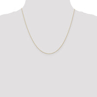 14k  Rose Gold .5 mm Carded Cable Rope Chain-5RR-20