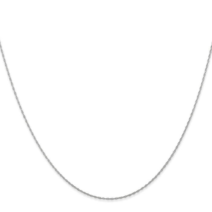14k White Gold .5 mm Carded Cable Rope Chain-5RW-20