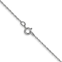 14k White Gold .5 mm Carded Cable Rope Chain-5RW-24
