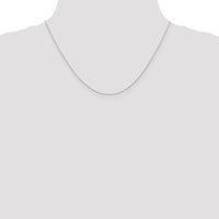 14k White Gold .5 mm Carded Cable Rope Chain-5RW-18