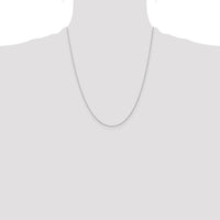 14k White Gold .5 mm Carded Cable Rope Chain-5RW-22