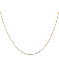 14k .5 mm Carded Cable Rope Chain-5RY-16