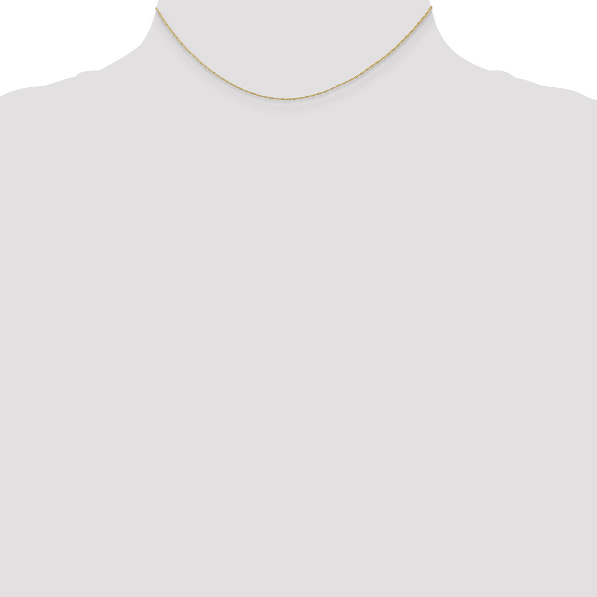 14k .5 mm Carded Cable Rope Chain-5RY-13