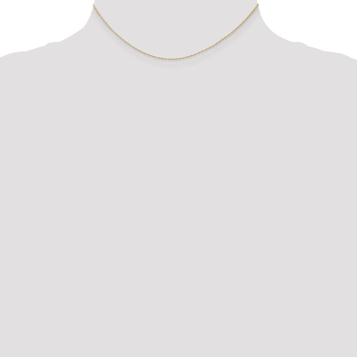 14k .5 mm Carded Cable Rope Chain-5RY-13