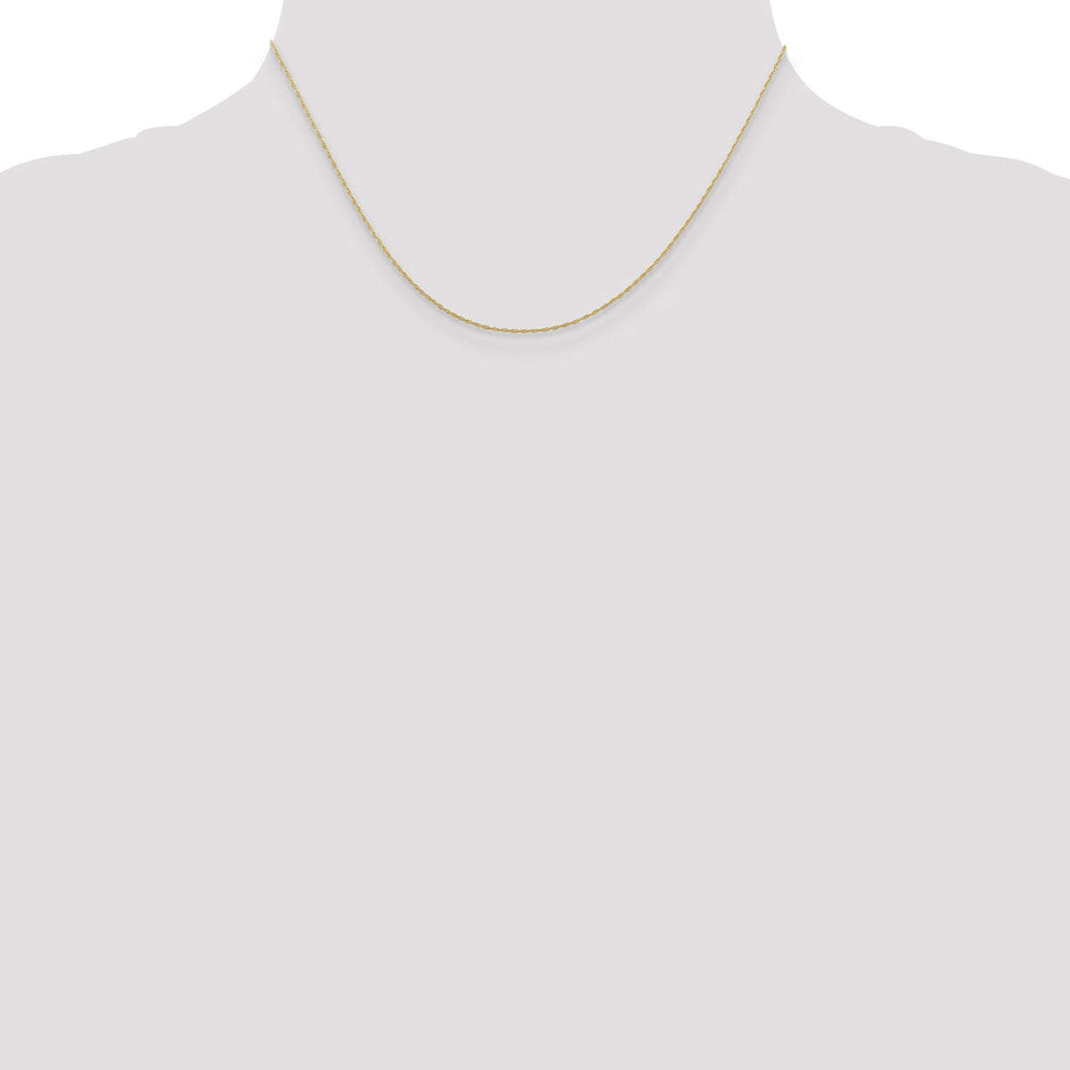 14k .5 mm Carded Cable Rope Chain-5RY-16