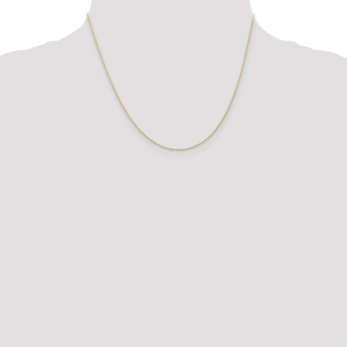 14k .5 mm Carded Cable Rope Chain-5RY-18